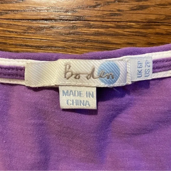 Boden Purple Jersey Cloud Dot Dress Size 2P - Picture 6 of 7